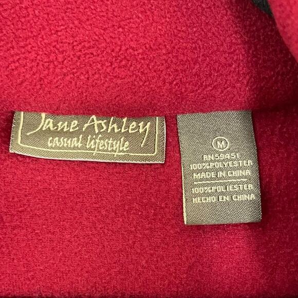 Jane Ashley Fleece High Collar Jacket Full Snap Medium - Picture 8 of 8